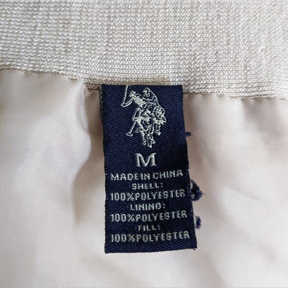 U.S. Polo Assn Women's Quilted Jacket in Cream - Picture 8 of 10